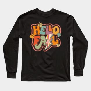 Retro Hello Fall Long Sleeve T-Shirt